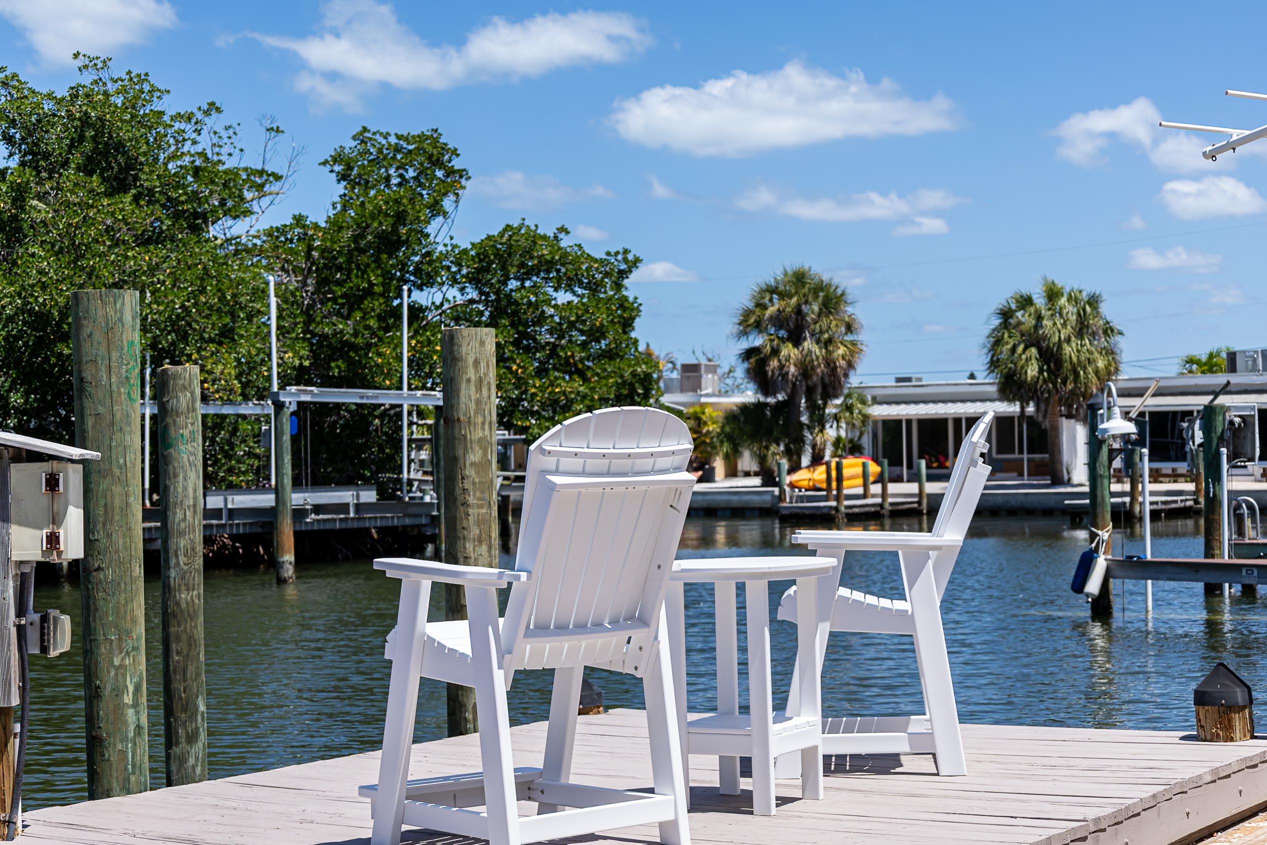 Private dock with waterway views